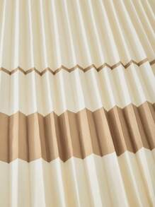 2 件套女童背带裙，带吊带和夹克，校园风格，适合通勤和休闲穿着，秋季 - 棕色 - 查看 3