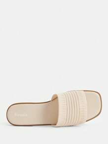 Ressula Women's Fashionable Casual Slip-On Flat Mule Shoes, Suitable For Daily Wear - Apricot - View 4