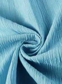 Manfinity Homme Men's Summer Casual Solid Color Short Sleeve Shirt Light Blue Shirt Baby Blue Shirt Sky Blue Shirt Turquoise Shirt Men Light Blue Shirt - Blue - View 6