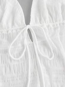 Sweetina Two-Piece Set Y2k Summer Hawaiian Clothes Solid Color Backless Halter Top With Straps - Multicolor - View 6