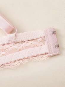 SHEIN 3 Pcs Sexy Lace Push-Up Romantic Minimalist With Wire Adjustable Women's Lingerie Set - Multicolor - View 6