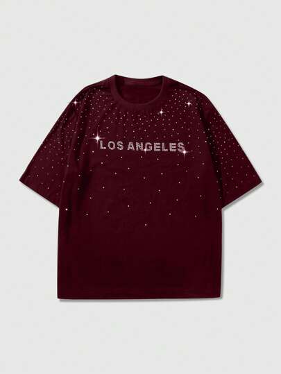 T-shirt à manches courtes pour homme, motif cristal, style street life, été