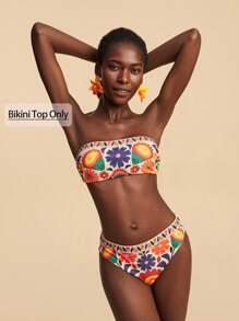 Travachic 女士花卉印花度假沙滩泳装上衣