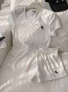 Elamini Conjunto de dos piezas para mujer para uso diario