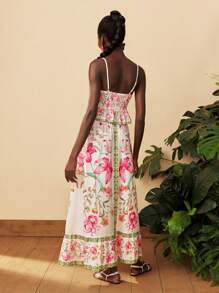 Travachic 2 件女式夏季无袖印花背心和宽松腰裙套装、度假装、女士夏季装、沙滩装、春夏、复活节、节日装、女士沙滩装、春假、女士度假装、女士音乐会装、波西米亚风、波西米亚风、音乐节、热带度假女装、浪漫、女士约会夜装、外出上衣、所有女装、秋装、秋季 - 杏色 - 查看 2