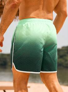 Surfspeed Herren Farbverlauf Urlaubs Lässig Strand Shorts