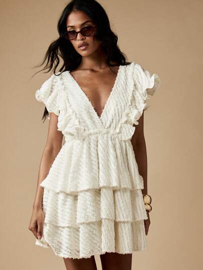 chinese dress ladies Butter Yellow Strapless Babydoll Romper Dress main image 0