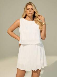 Auralis 加大码全白女式套装、裤裙套装、夏季两件套、白色套装、可爱夏季服装度假装女士乡村音乐会服装度假装女士音乐会服装女士全白派对服装女士狂欢装