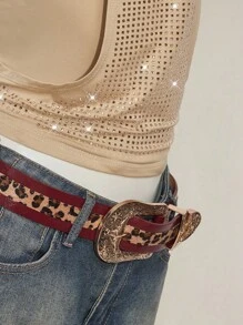 SHEIN ICON Top corto de halter de encaje con apliques de rhinestone y cierre de cordones, top bandeau sexy que se ajusta a la figura