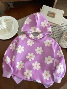 LMoss Kids 年轻女孩碎花宽松圆领针织运动衫 - 彩色 - 查看 6