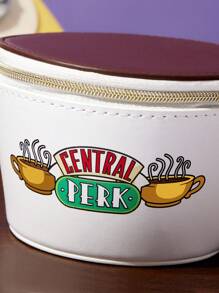 FRIENDS X SHEIN 1 pieza de monedero con forma de taza de café de PU, que puede almacenar artículos pequeños de uso diario, cambio, lápiz labial, etc., se puede colgar en la bolsa, adecuado para ir y venir, estudiar, viajar, apto para hombres, mujeres, adolescentes, estudiantes, amistad