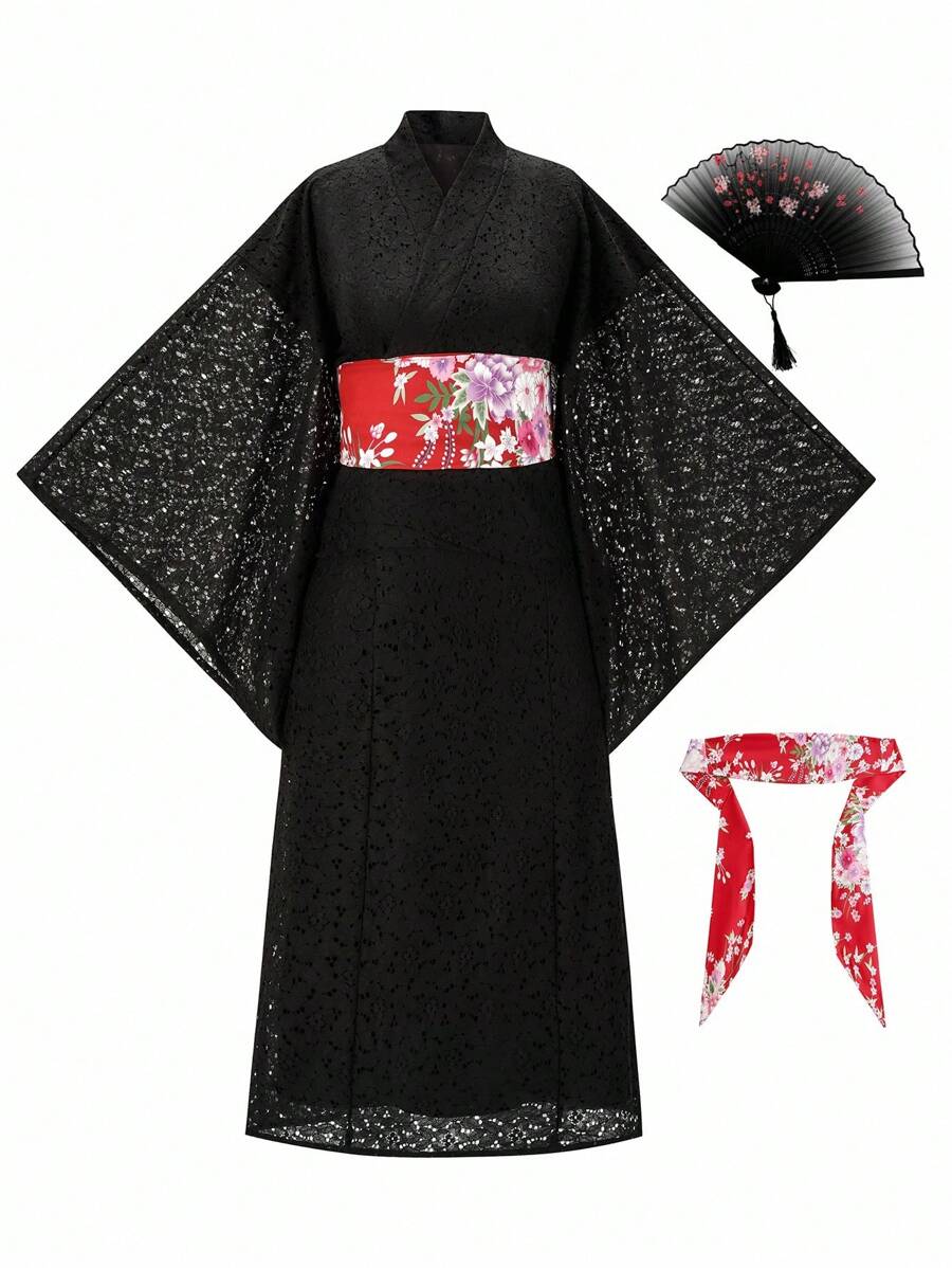 Irokai Vestaglia da donna in stile floreale con stampa patchwork e vestibilità morbida