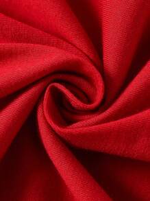 3 件套女童休闲时尚豹纹心形彩色字母标语图案印花 T 恤和短裤套装，夏季 - 彩色 - 查看 5