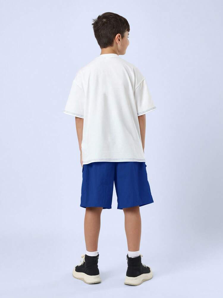 T-shirt in cotone con logo No Bad Waves oversize coordinata