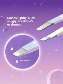 Pop Mart Azura X SHEIN 4pcs Cartoon Pattern Tweezers Set, High Precision Stainless Steel Eyebrow Tweezers For Facial Hair, Ingrown Hair And Splinter Remover Kit For Women And Men,Tears