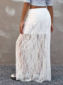 Coolane Kids Tween Girl 春夏街头风蕾丝白裙 - 白色 - 查看 3