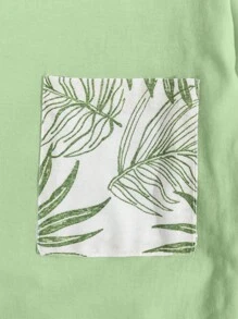 RueChic Set de 3 piezas de pijama y short de algodón con estampado floral y bolsillos para mujer