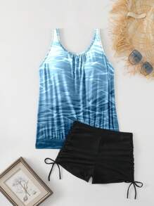 Swim Lushoire New Stylish Women Tankini Set, Beach & Vacation Style, Slimming & Flattering Design For Summer