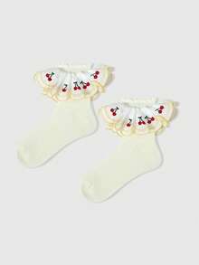 ROMWE Kawaii Women's Simple & Practical Mid-Calf Socks, Multi-Functional - Multicolor - View 1