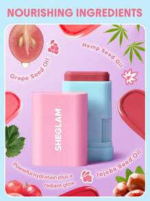 SHEGLAM Glass Glow Blush Stick-Stunner Graduation Birthday Holiday Summer Fall Autumn Y2K Fancy Fashion Women Makeup Cosmetic Party Beach Travel Camping Outdoors School Campus Trip Festivals Decor Gift Present Rose Girl Cosplay Best Color Charm Vibe