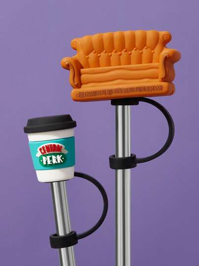 FRIENDS X SHEIN Tapón antipolvo para pajitas, tapa reutilizable para pajitas, apta para pajitas con un diámetro de 8-10 mm