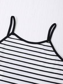 2pcs/Set Girls' Striped Long Sleeve Shirt And Pant, Fashion Summer Outfit For Big Tween Girl - White - View 6
