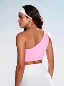 Easify SHEIN Sport Damen Kontrast Farbstreifen abnehmbare Polster Lässig Sport BH, geeignet für Frühling/Sommer Alltag und Sport