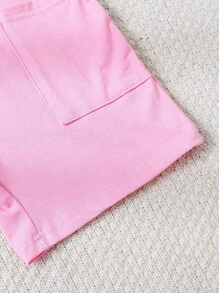 Tween Girl Colorblock Jumpsuit With Double Pockets For Summer