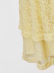 Lunivi Teen Girls Casual Spaghetti Strap Ruffled Snug Fit Dress, Suitable For Beach Vacation & Banquet
