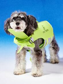 PETSIN Petteryx 绿色反光宠物背心，舒适透气的夏季服装，配有可调节肩带，适合散步和游泳