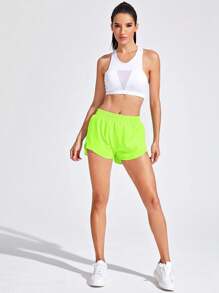 Easithlete 女士纯色弹性腰部休闲百搭运动短裤健身短裤 - 彩色 - 查看 4