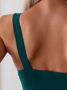 Swim Basics Đồ bơi một mảnh trang trí kim loại cho kỳ nghỉ của phụ nữ, thời trang - Màu xanh ngọc - Xem 5