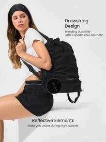 GLOWMODE 11L Glow Everywhere Waterproof Reflective Drawstring Multi Compartment Sport Backpack Gym Studio Beach Pool Holiday Vacation Getaway Daily Casual Wear