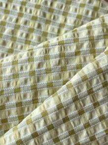 Elamini Women's Vintage Classic Plaid Cap Sleeve Dress - Green - View 5