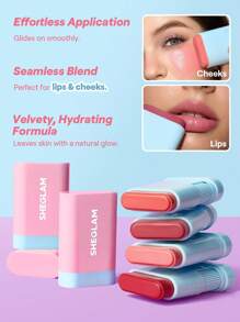 SHEGLAM Glass Glow Blush Stick-Brisk Babe Rare Brand Beauty Makeup Face Paint Cosmetic For Women Girls Perfect For Winter Ideal For Y2K Fancy Fashion Suitable For Birthday Gift Party Ready Best Color - Brisk Babe - View 6