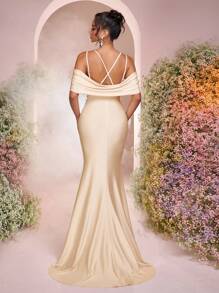 Glamrae Elegante y lujoso vestido de sirena de punto de elastano con destellos de rhinestone, apropiado para bodas, fiestas, vacaciones, bailes de graduación y eventos de noche (con adornos pesados)