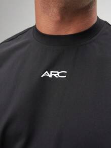 运动帽袖背心 - 黑色 - 查看 4