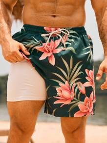 Surfspeed Herren lässige Sommer Shorts mit Kordelzug und weiter Passform für den Strand - Verschiedenfarbig - Übersicht 6