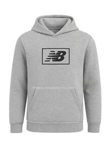 NEW BALANCE YT33520 - Young Boy Kangaroo Pocket Hoodie - Grey - View 1