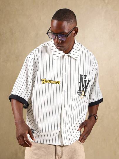 Boxy Fit Zip Nylon Shirt With All Over Print｜Sumwon