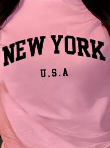 INAWLY Bộ 2 áo thun tay ngắn in chữ thường ngày cho nữ và quần đùi đạp xe, cho mùa hè - Nhiều màu - Xem 3