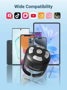 Teckwe New Wireless Scrolling Ring, Wireless Remote Control Page Turner, Photo Clicker Watching Short Videos,Taking Pictures,Listening To Music, Can Meet All Your Needs,Compatible With IOS Android(Black)