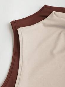 Sweetra 女式褶饰修身夏季上衣 - 彩色 - 查看 3