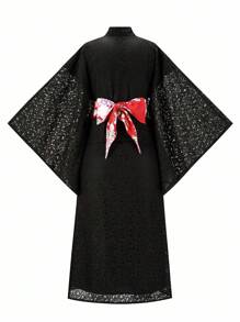 Irokai Vestaglia da donna in stile floreale con stampa patchwork e vestibilità morbida