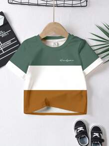 3pcs Young Boys' Casual Simple Comfortable Short Sleeve T-Shirt, Suitable For Spring And Summer