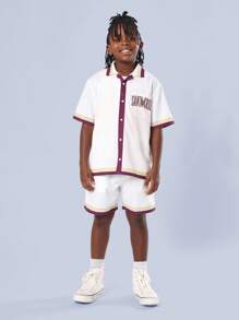 SUMWON Ensemble de short Jersey Paradise Beach Club Santa Cruz Style baseball d'été Tenue rayée d'équipe Vêtements d'activité