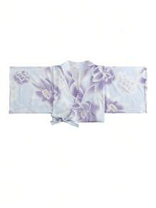 Irokai 莲花印花喇叭袖日式浴衣