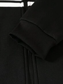 Manfinity Hypemode Men's Striped Long Sleeve Zip Collar Casual Jacket