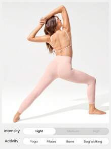 GLOWMODE Soft Stretchy Power Up 4-Way Adjustable Straps Bonding Tech Backless Sports Bra Yoga Daily Removable Cups
