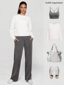 GLOWMODE 莫代爾絲觸感放鬆休閒褲 - 深灰色 - 查看 6